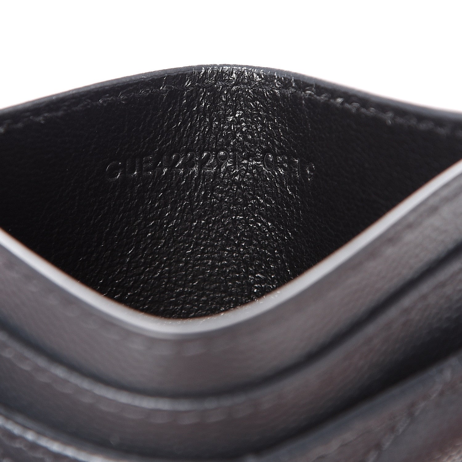 Saint Laurent Grain De Poudre Matelasse Chevron Monogram Credit Card Case Earth 6 of 6