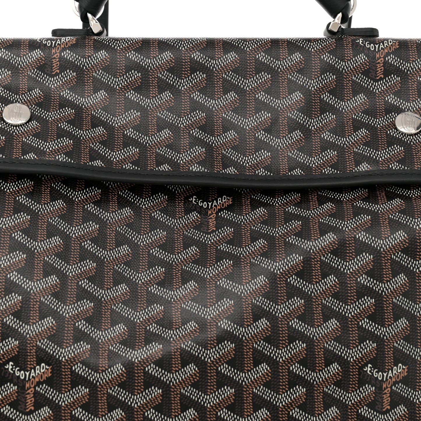 Goyardine Saint Leger Soft Briefcase Backpack Black