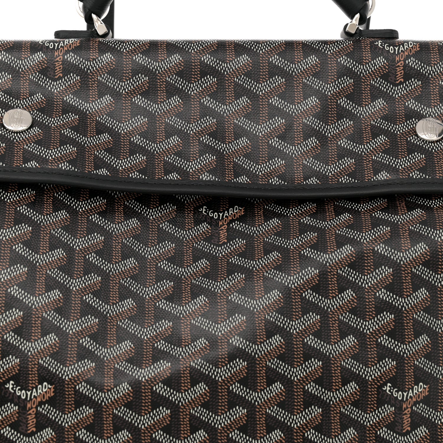 Goyard Goyardine Saint Leger Soft Briefcase Backpack Black 7 of 9