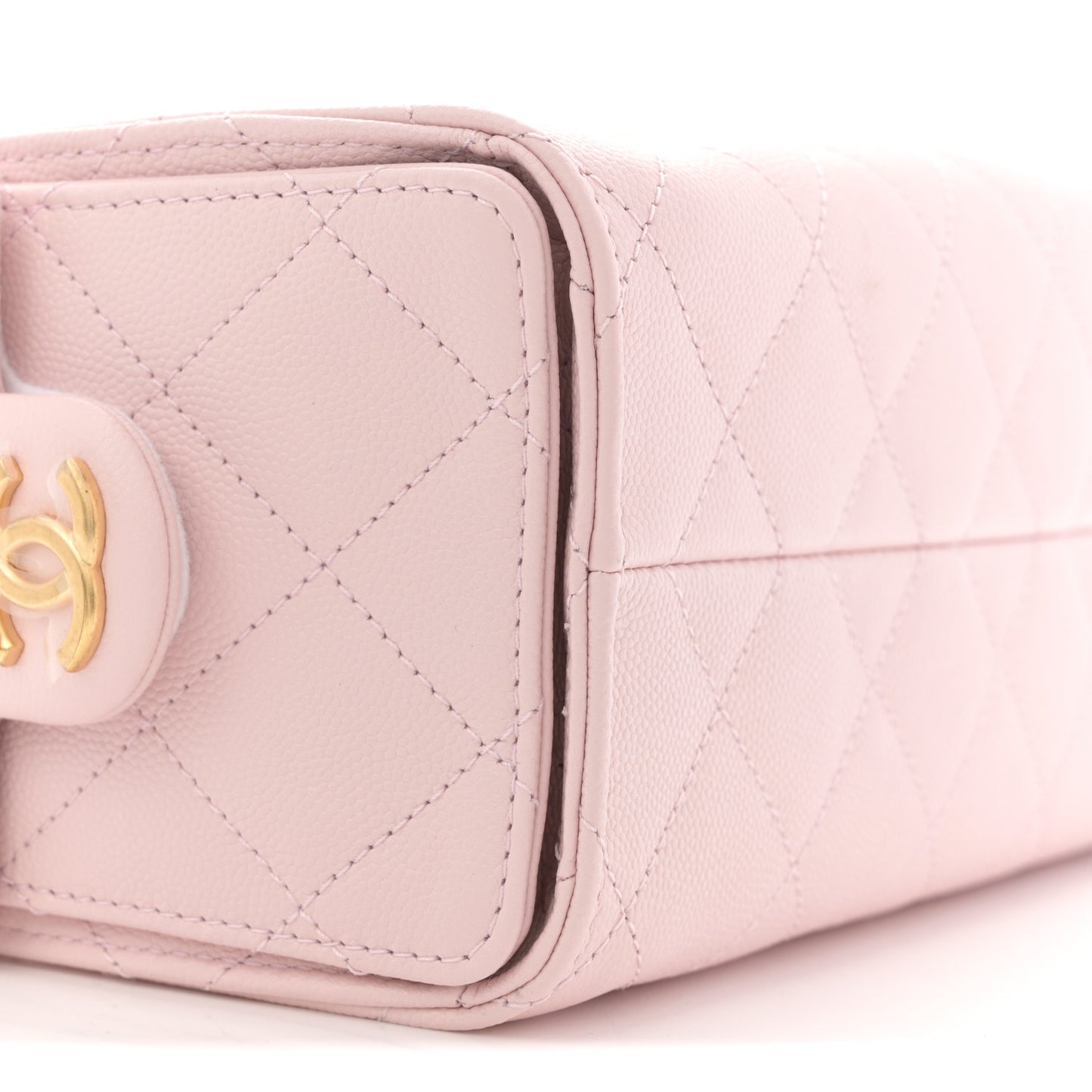 Caviar Quilted Mini Chanel 25 Handbag Light Pink