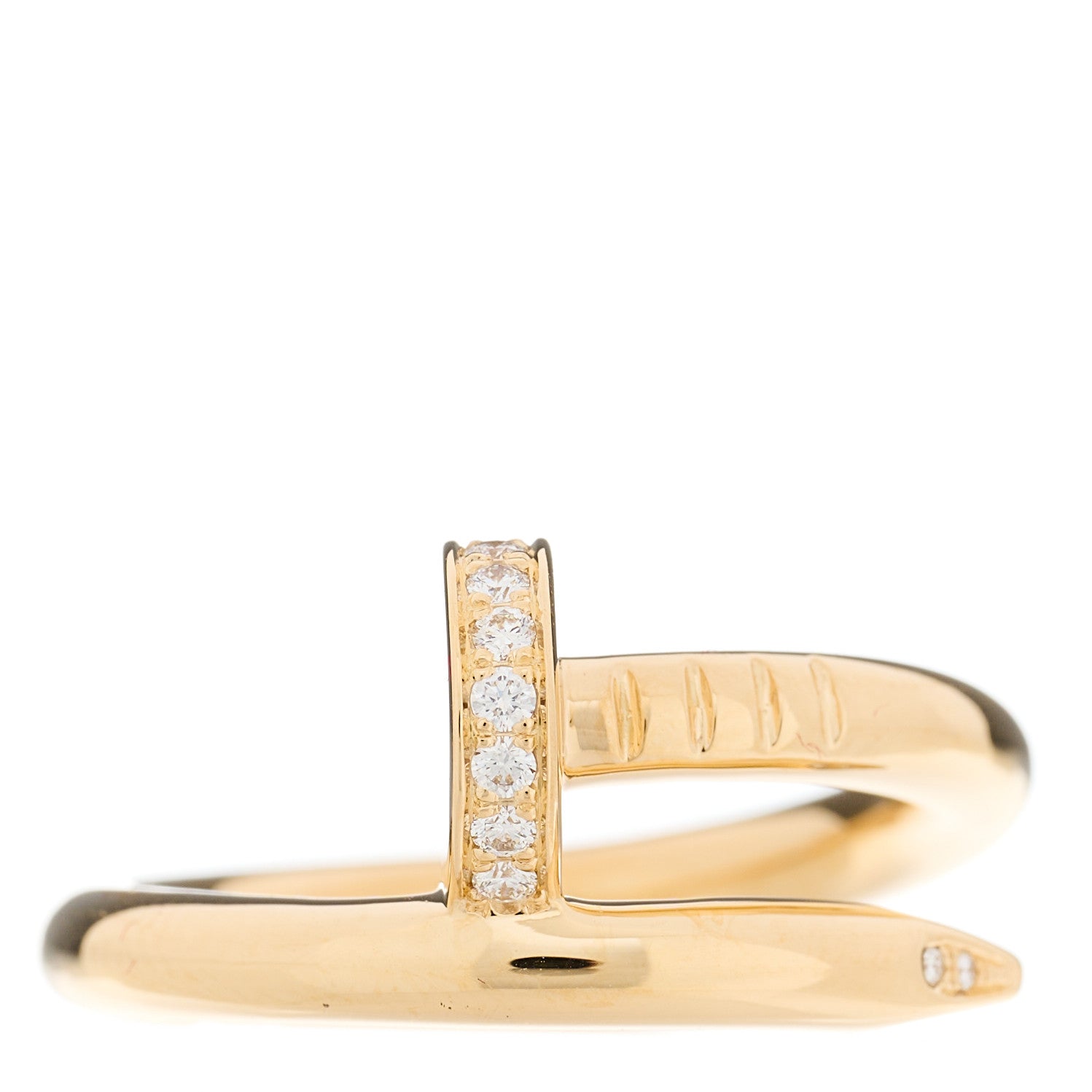 Cartier 18K Yellow Gold Diamond Juste Un Clou Ring 49 4.75 1 of 5