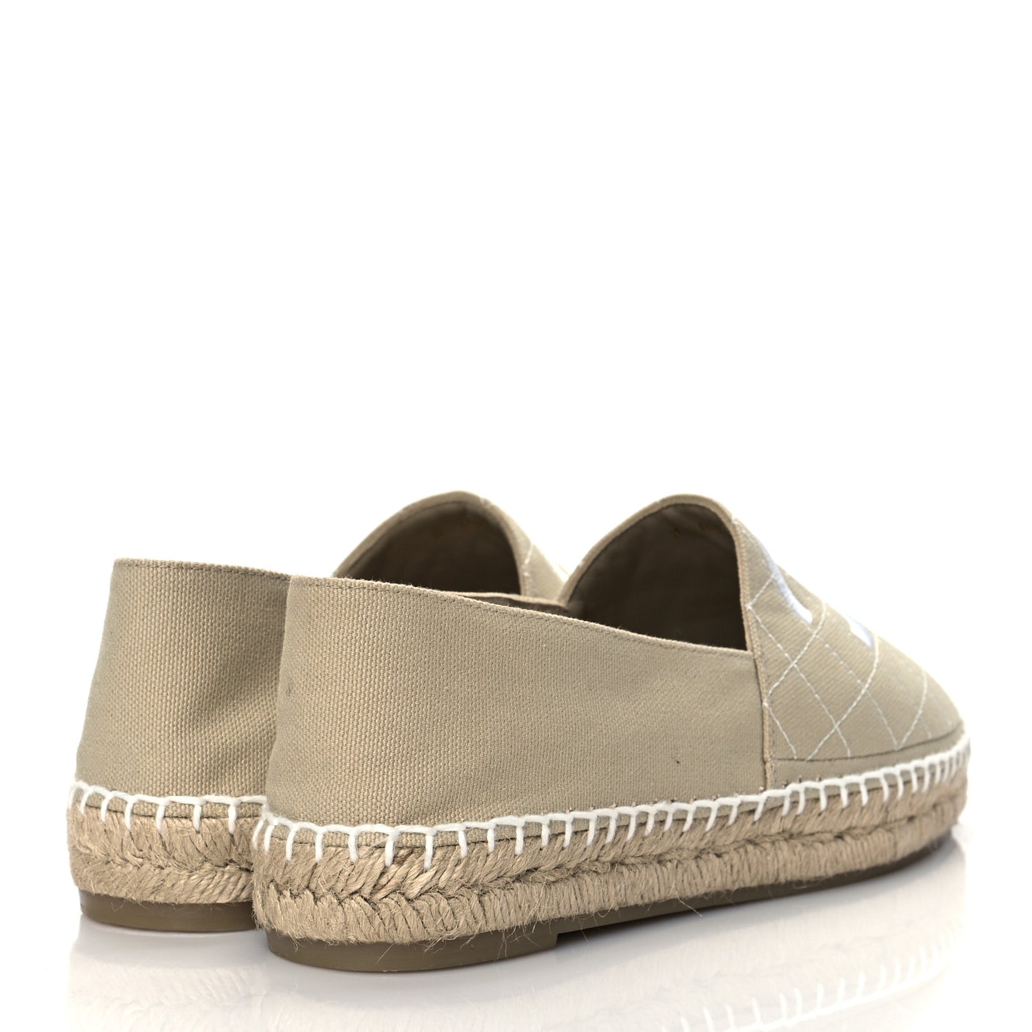 Fabric Biarritz CC Espadrilles 38 Beige White