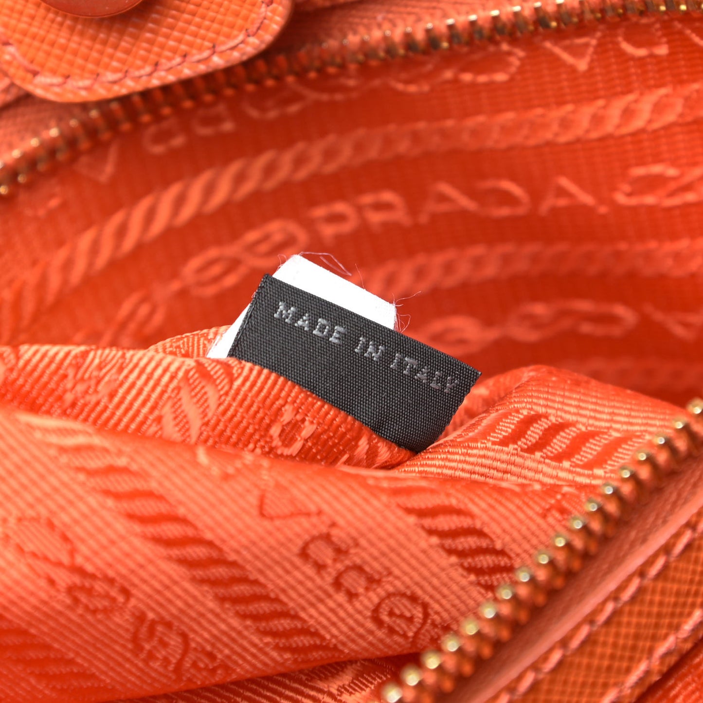 Saffiano Cuir Medium Double Bag Papaya