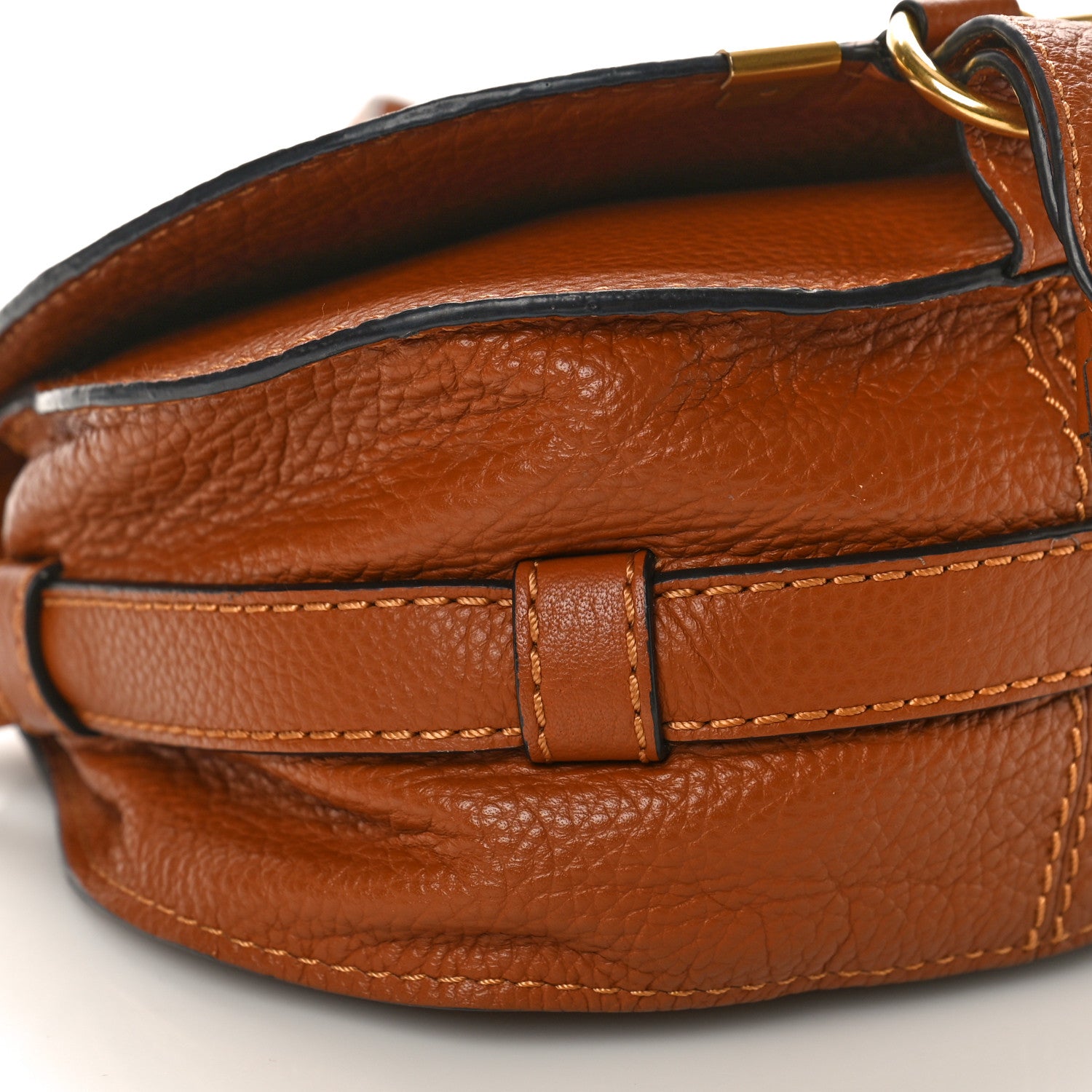 Chloe Grained Calfskin Small Marcie Saddle Bag Tan 8 of 11