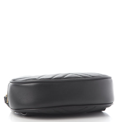 Gucci Calfskin Matelasse GG Marmont Belt Bag 85 34 Black 4 of 10