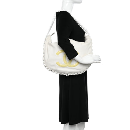 Chanel Calfskin Modern Chain Rhodoid Hobo White 2 of 11