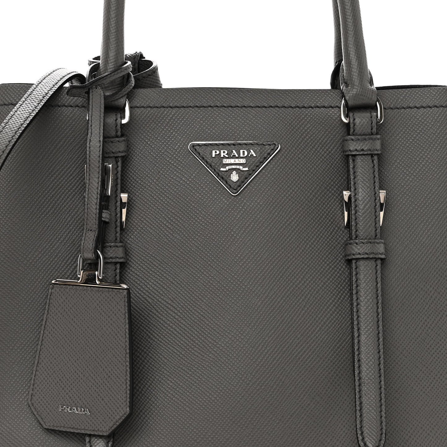 Saffiano Cuir Small Double Handle Tote Marmo