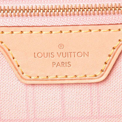 Louis Vuitton Damier Azur Neo Neverfull MM Rose Ballerine 9 of 13