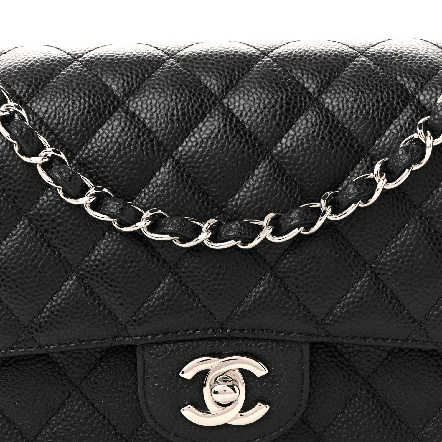 Chanel Caviar Quilted Medium Double Flap Black 8 of 11
