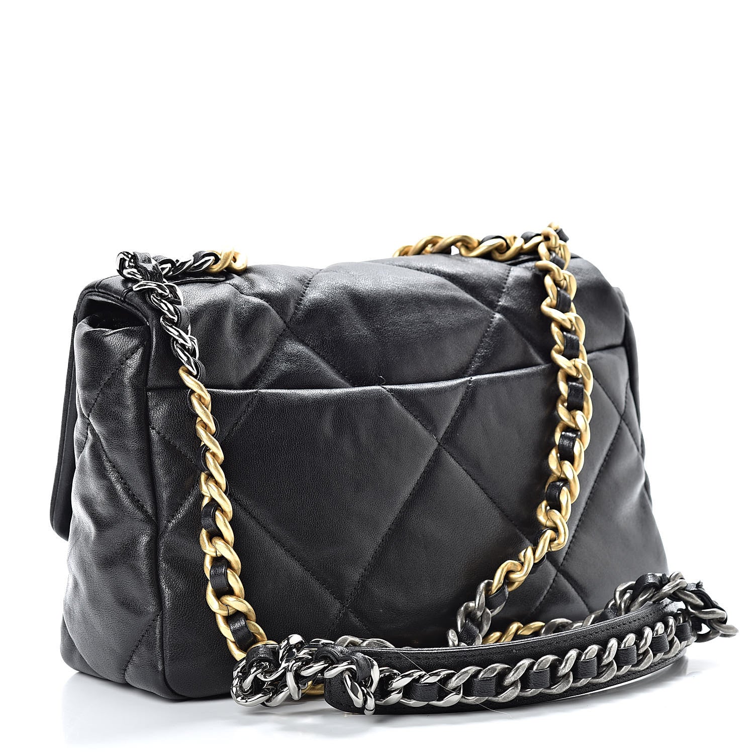 Chanel Lambskin Quilted Medium 19 Flap Black 3 of 10