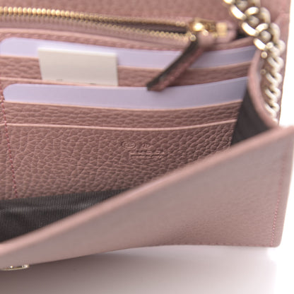Gucci Dollar Calfskin Interlocking G Chain Wallet Soft Pink 5 of 10