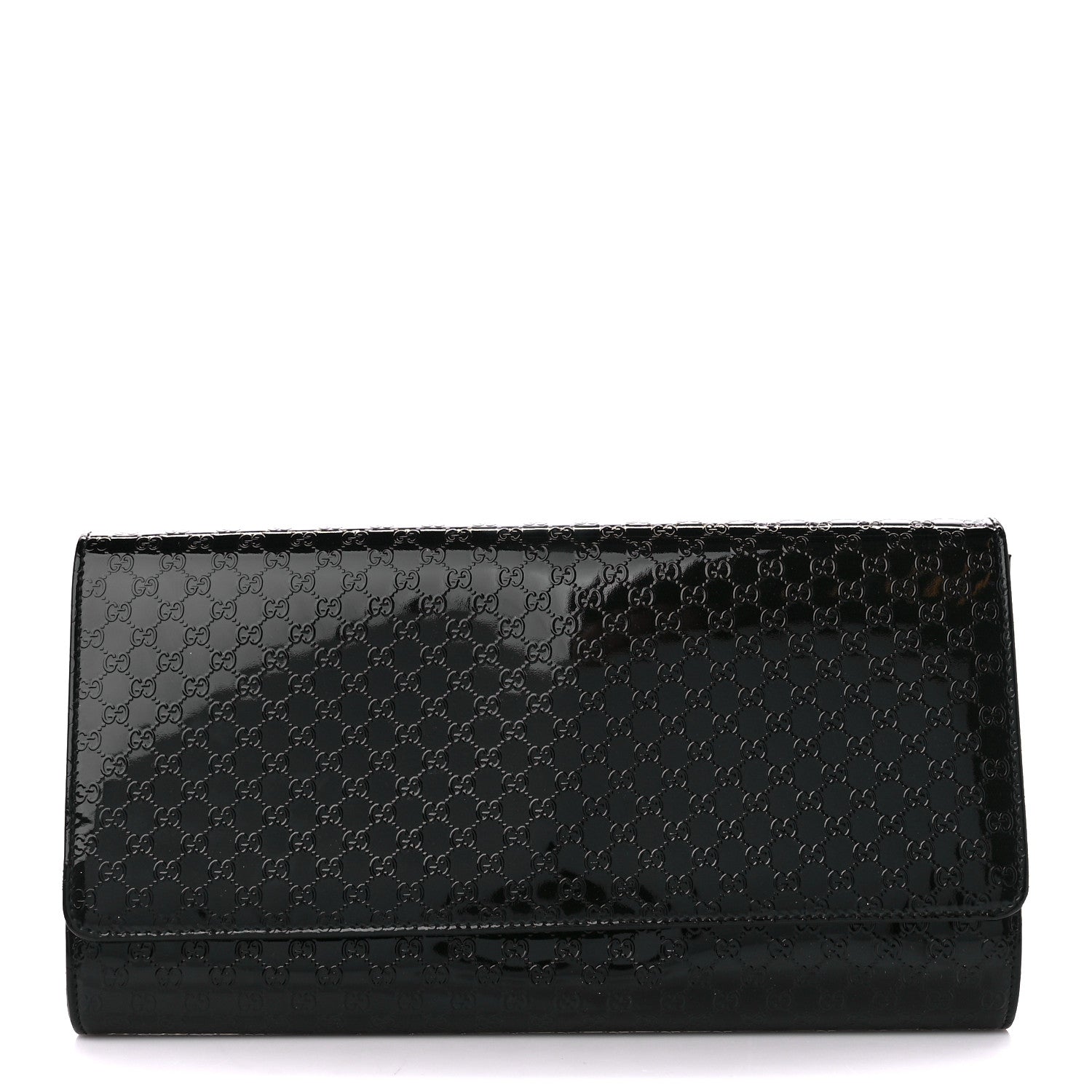 Gucci Patent Microguccissima Small Broadway Clutch Black 1 of 11