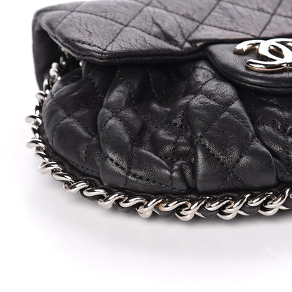 Chanel Washed Lambskin Quilted Mini Chain Around Flap Black 8 of 12