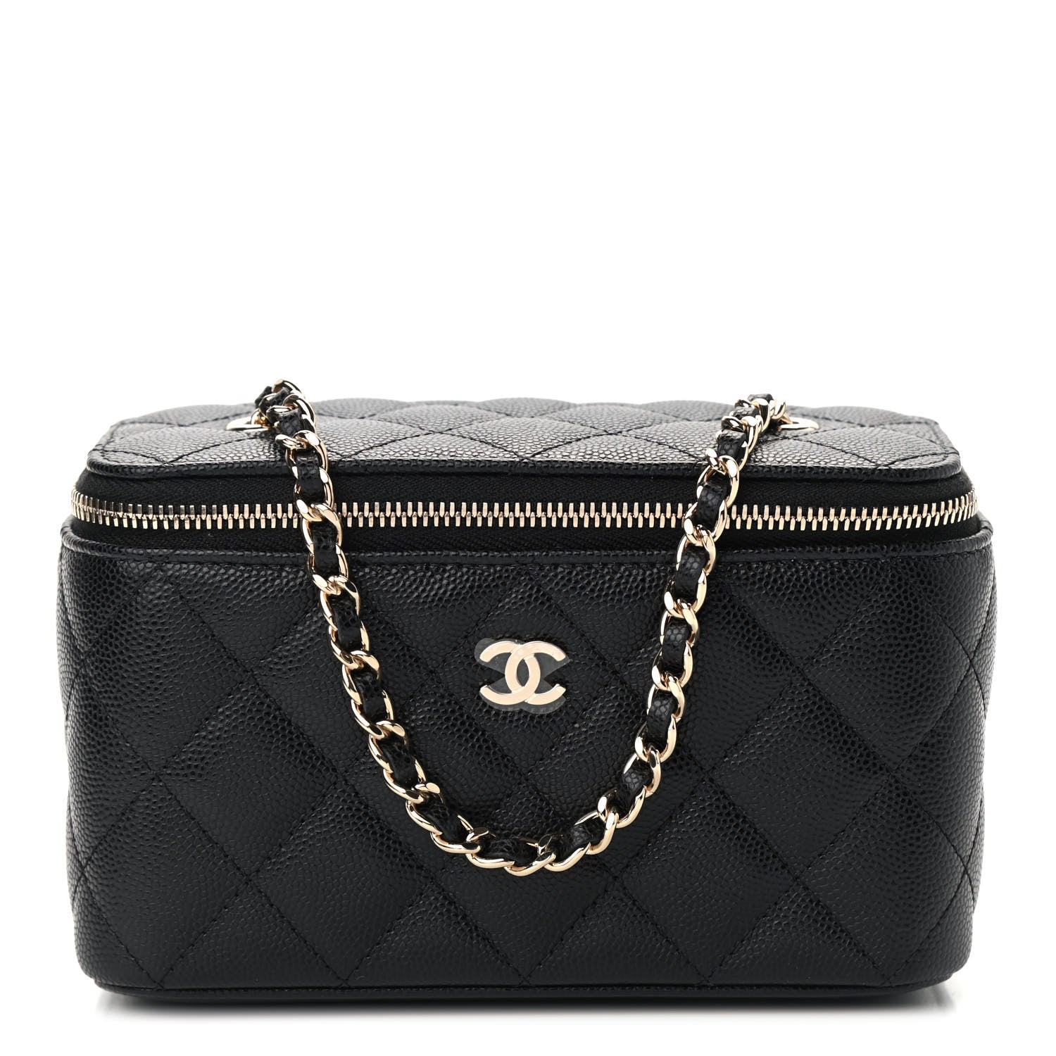 Chanel Caviar Quilted Small Vanity Case With Chain Black 1 of 9