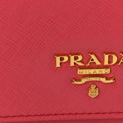 Prada Saffiano Metal Oro Chain Wallet Peonia 12 of 12
