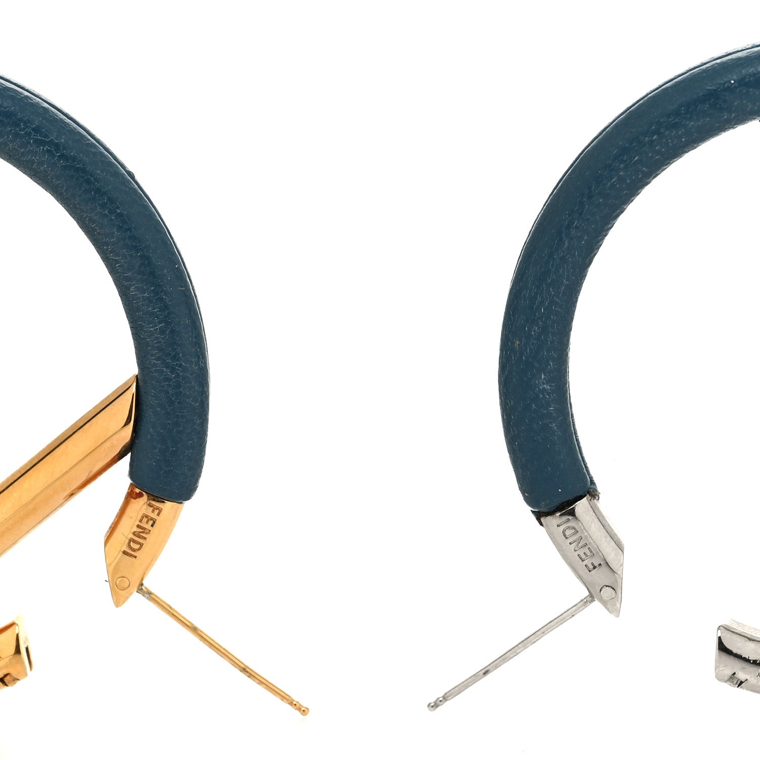 Fendi Nappa F is Fendi Hoop Earrings Blue 3 of 7