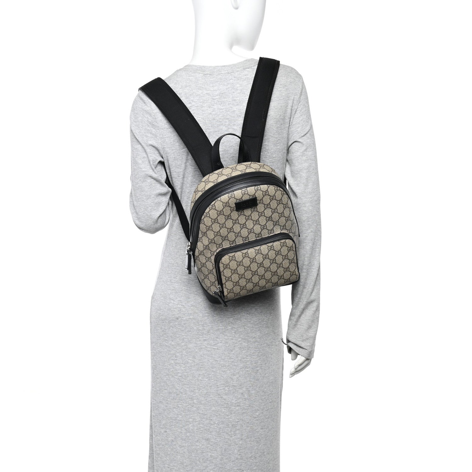 Gucci GG Supreme Monogram Small Eden Day Backpack Black 2 of 10