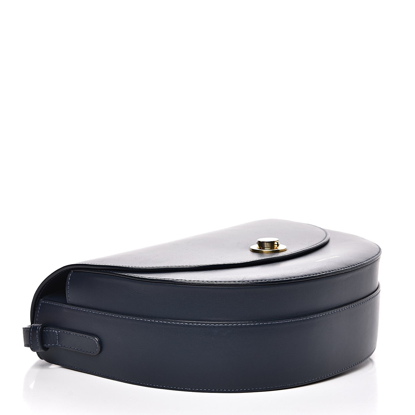 Calfskin Saddle Crossbody Bag Blu