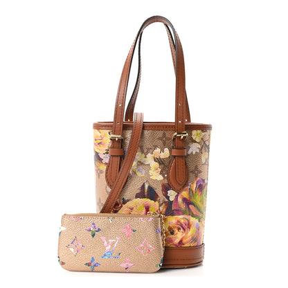 Louis Vuitton Metallic Monogram LV Garden Nano Bucket Bag Gold Gold 3 of 11