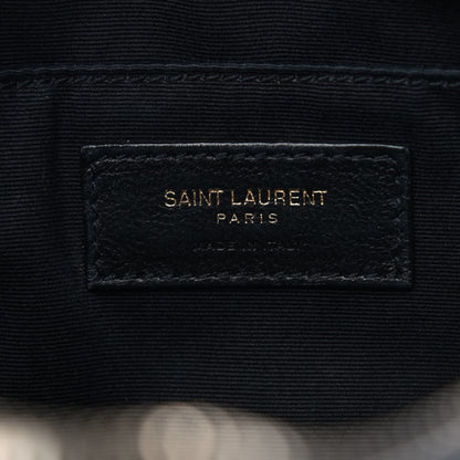 Saint Laurent Calfskin Matelasse Monogram Lou Camera Bag Black 6 of 13