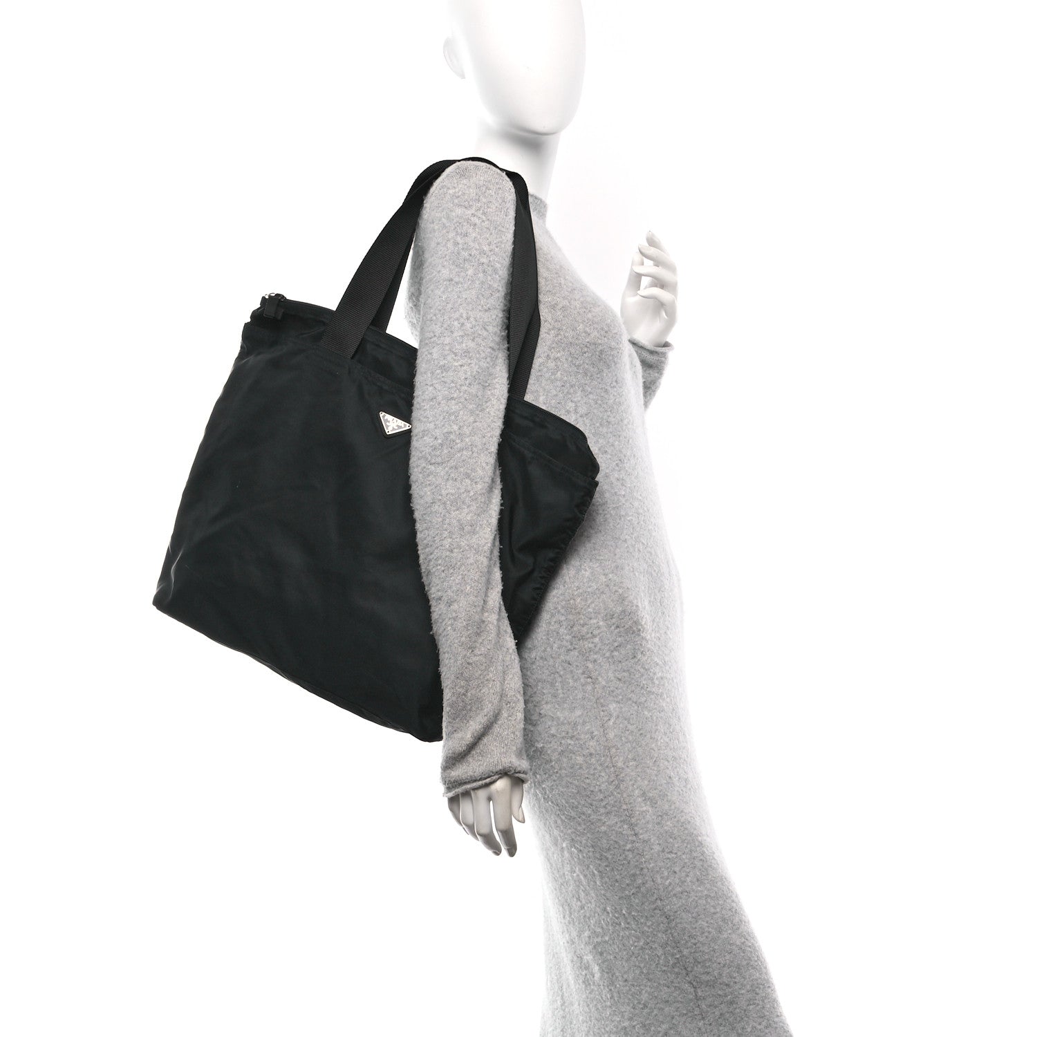 Prada Tessuto Nylon Tote Black 2 of 9