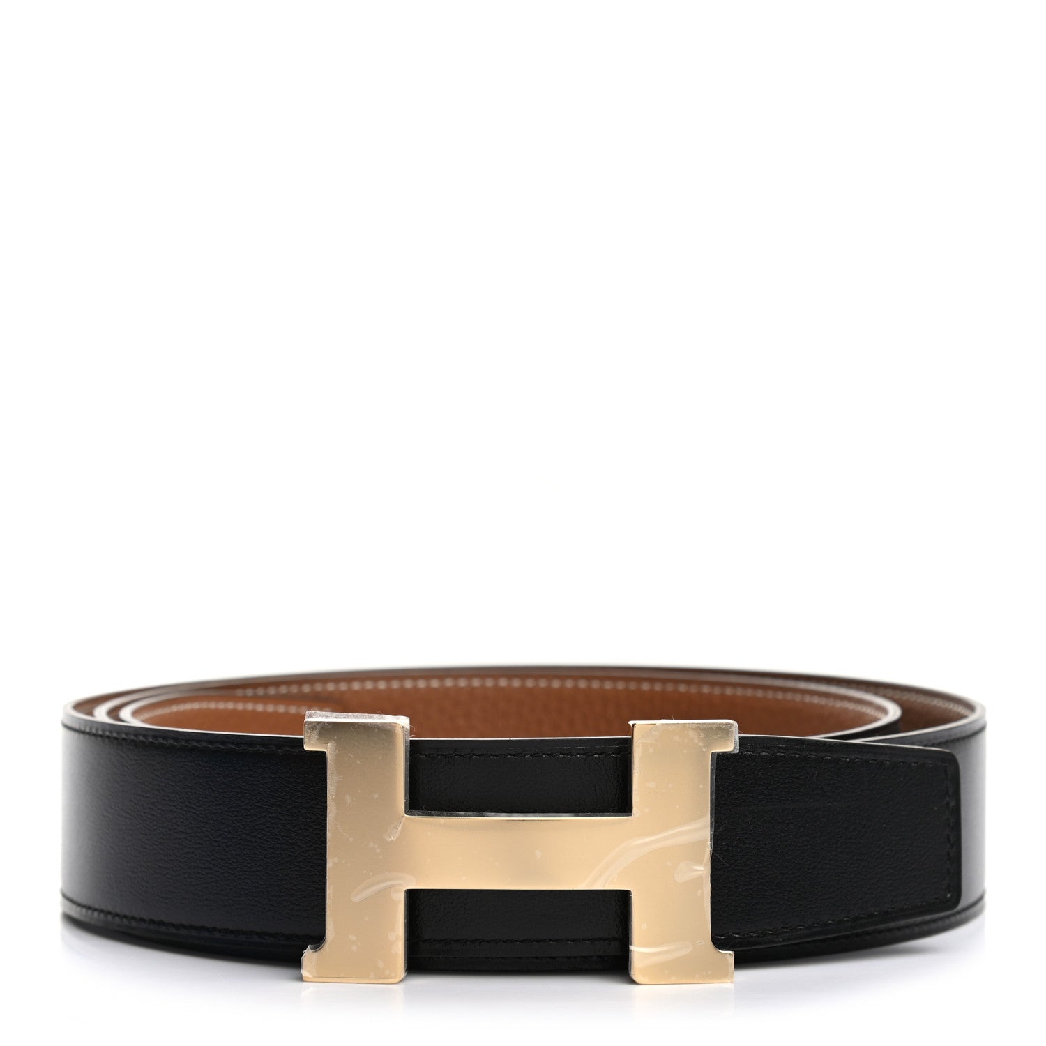 Hermes Swift Togo 42mm Constance H Belt 115 Black Gold 1 of 5