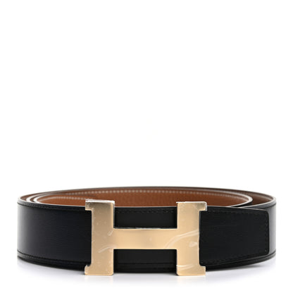 Hermes Swift Togo 42mm Constance H Belt 115 Black Gold 1 of 5