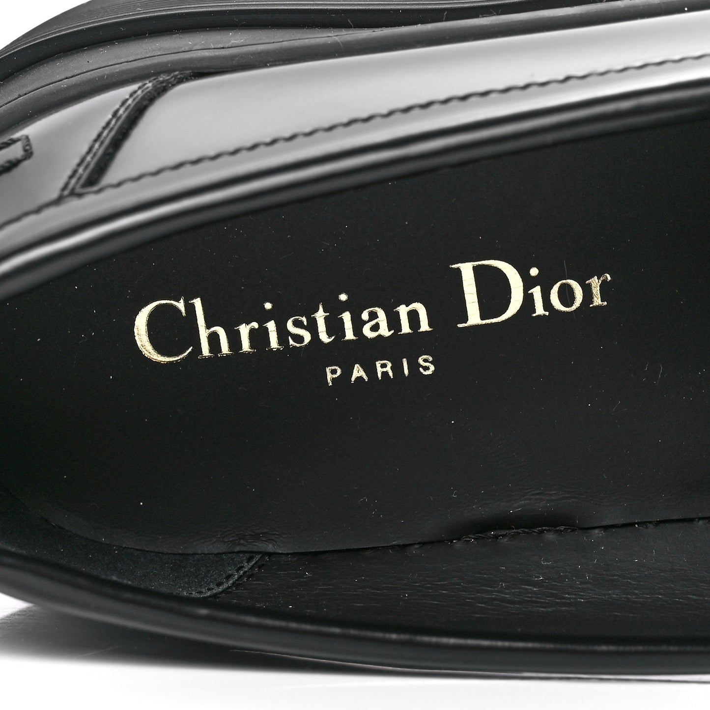 Brushed Calfskin Dior Code Lug Sole Platform 35mm Loafers 40 Black