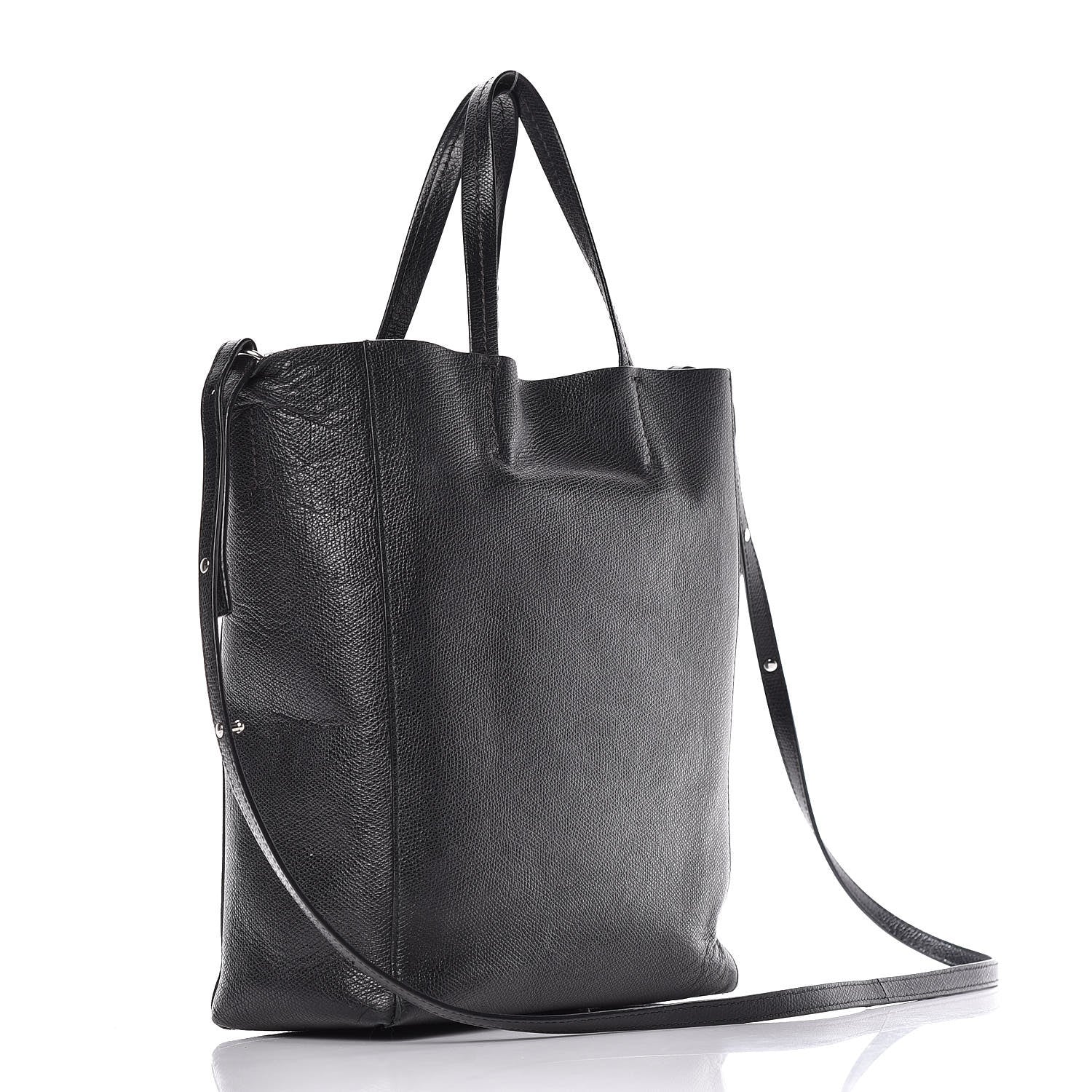 Celine Grained Calfskin Small Vertical Cabas Black 3 of 20