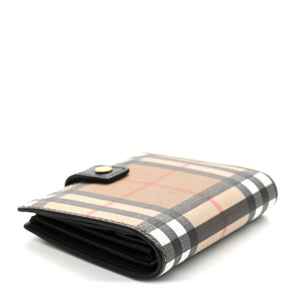 Burberry Coated Canvas Vintage Check Coin Purse Wallet  Black 4 of 9