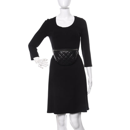 Chanel Lambskin Quilted Waist Belt Bag Black 2 of 10
