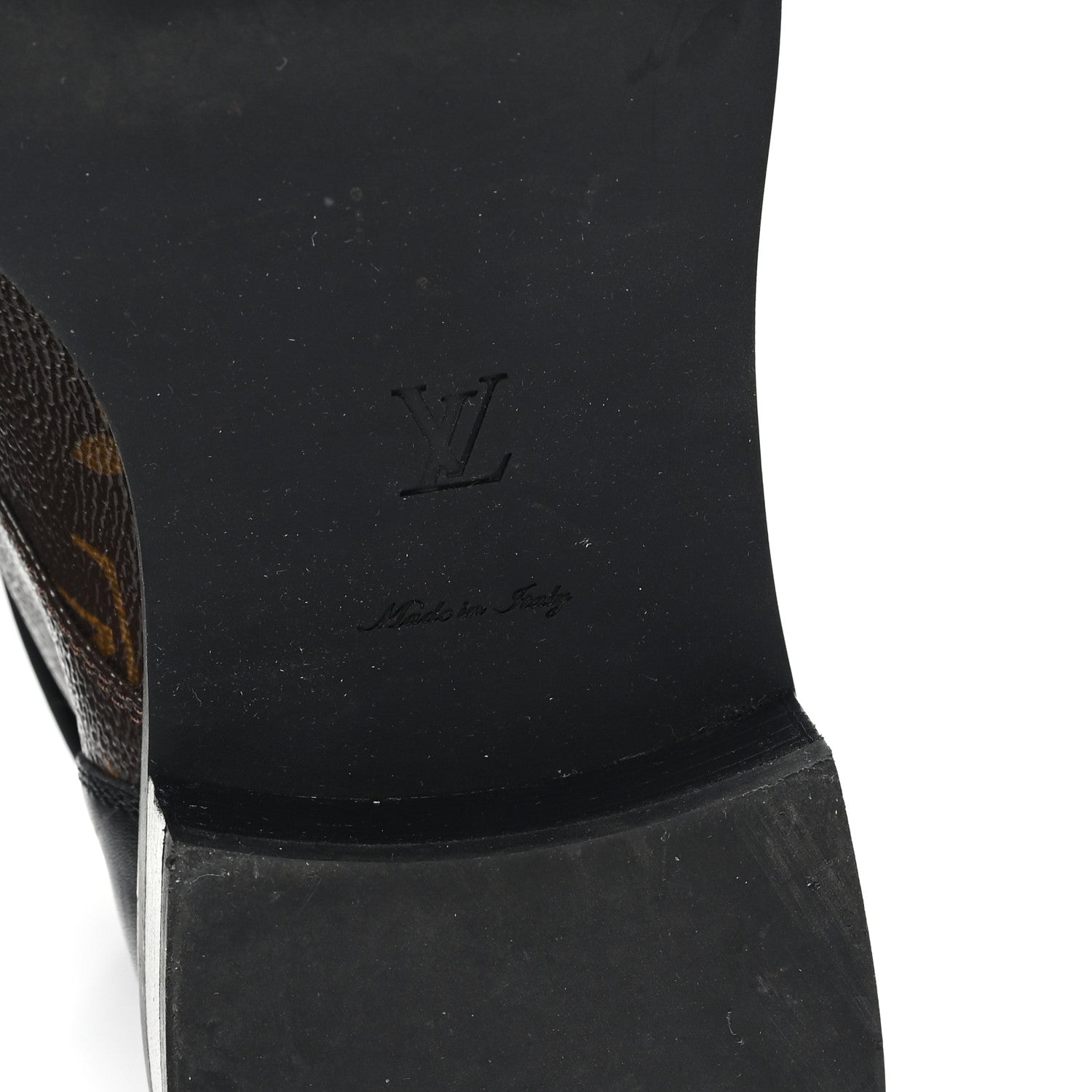 Louis Vuitton Calfskin Monogram Wonderland Flat Ranger Boots 38 Black 7 of 10