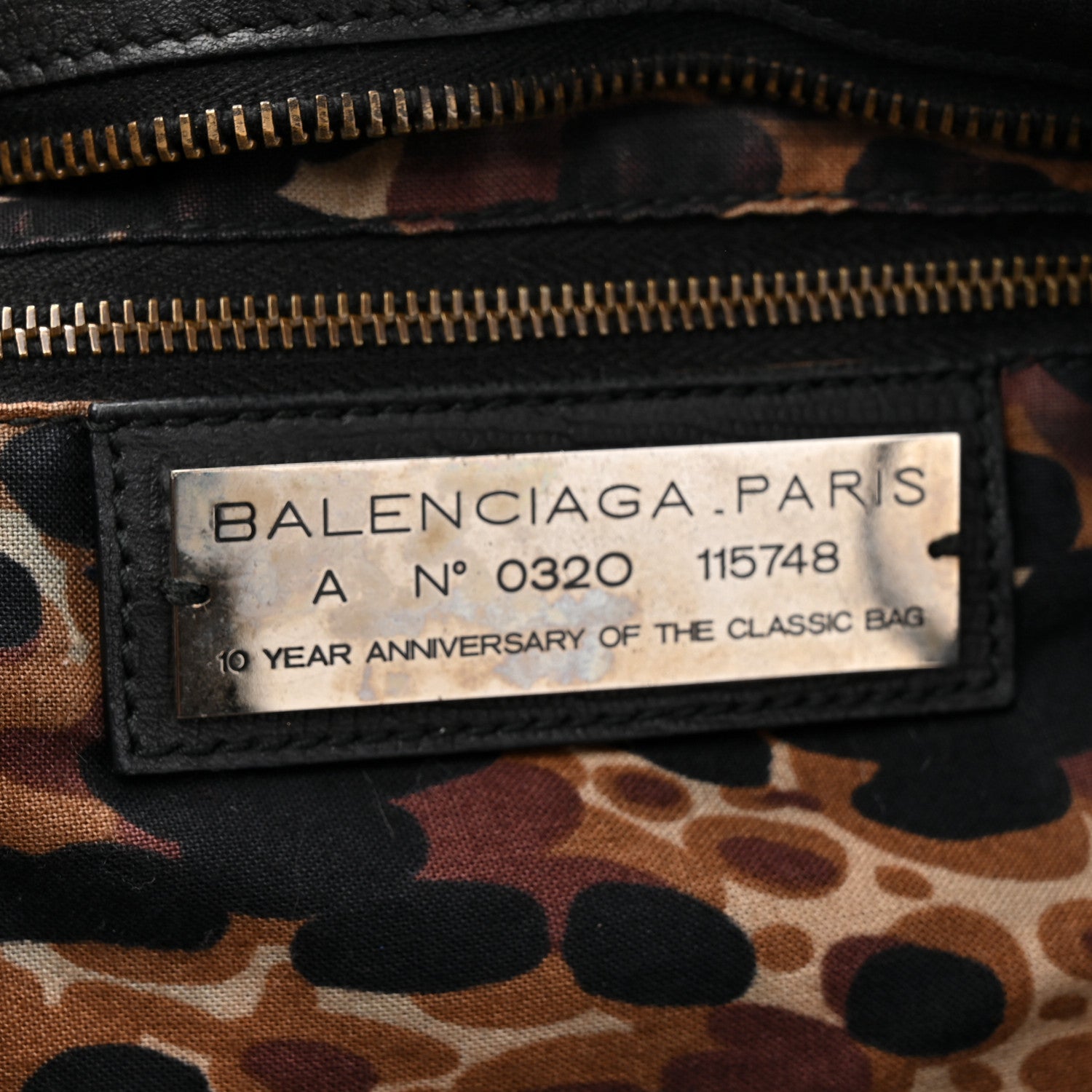Balenciaga Calfskin Lizard Embossed Classic Hardware City Black 7 of 14