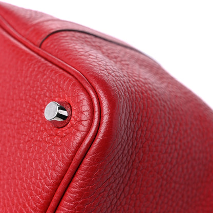 Hermes Taurillon Clemence Picotin Lock 18 PM Rouge Casaque 8 of 17