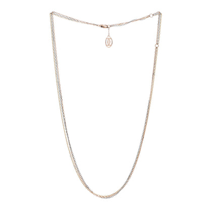 Cartier 18K Pink Yellow White Gold Three Chain Necklace 2 of 3