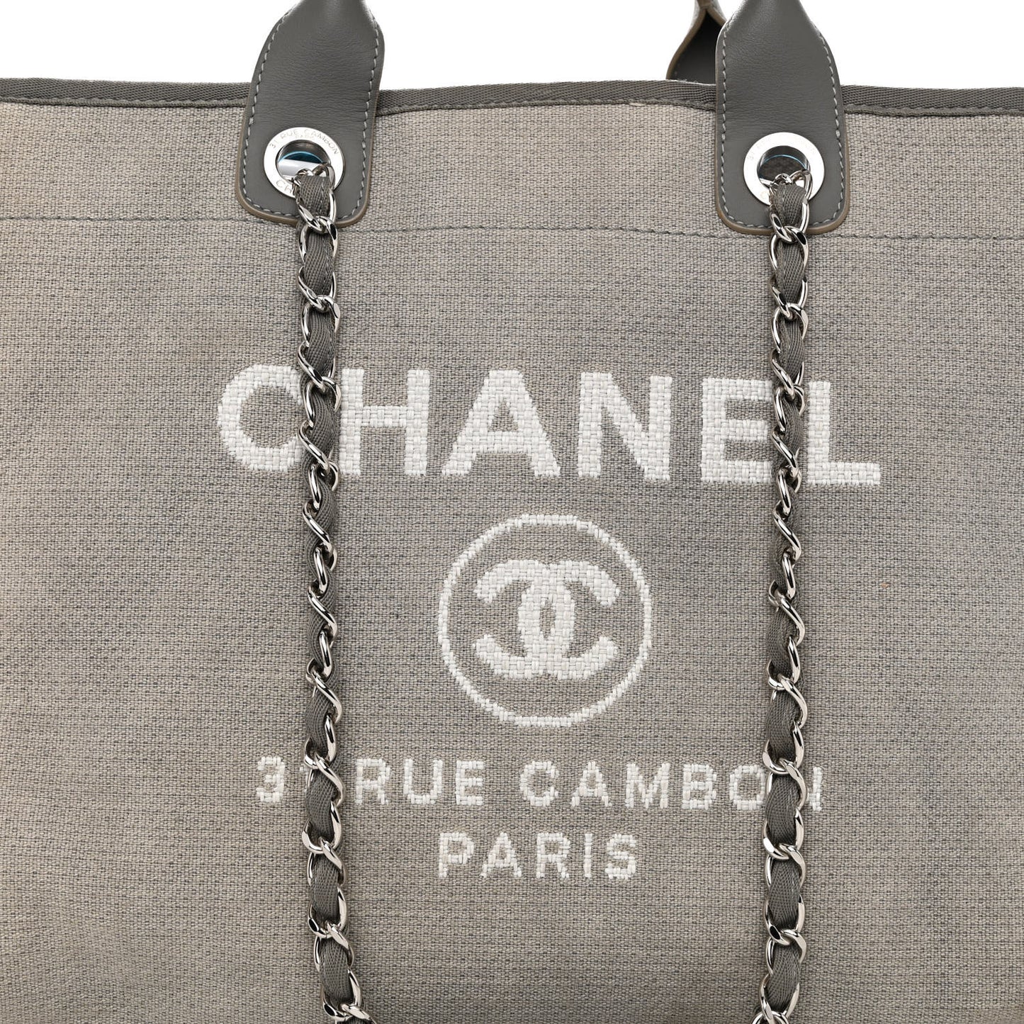 Canvas Large Deauville Tote Grey
