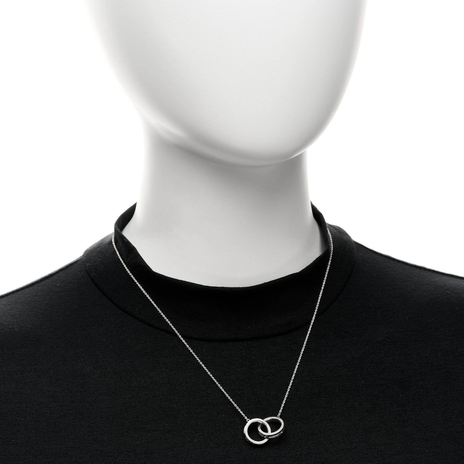 Tiffany Sterling Silver 1837 Interlocking Circles Pendant Necklace 2 of 5