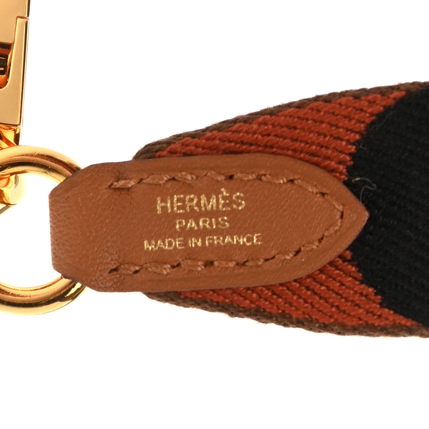 Hermes Toile Swift 25mm Sangle Flipperball Shoulder Strap Noisette Cuivre Gold 3 of 5