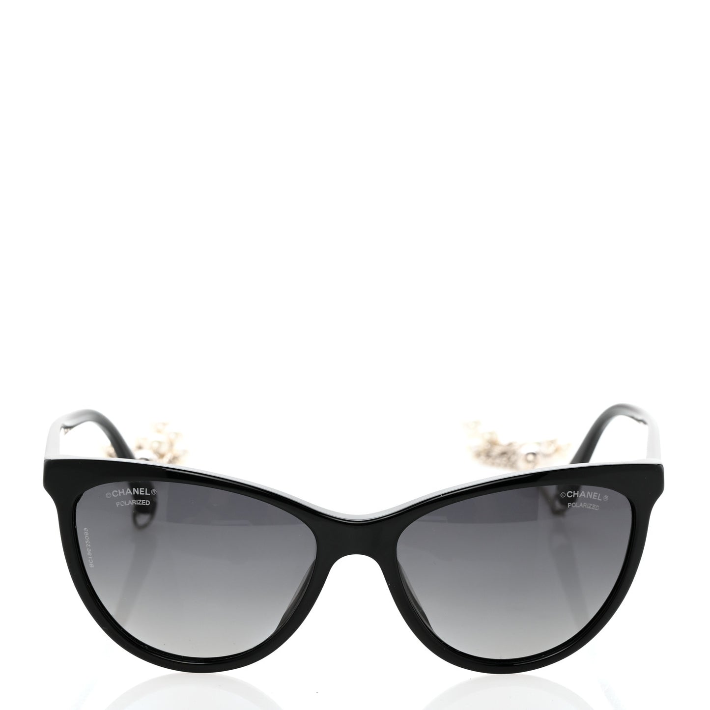 Acetate Polarized Fantasy Pearl Cat Eye Sunglasses 5341-H-A Black