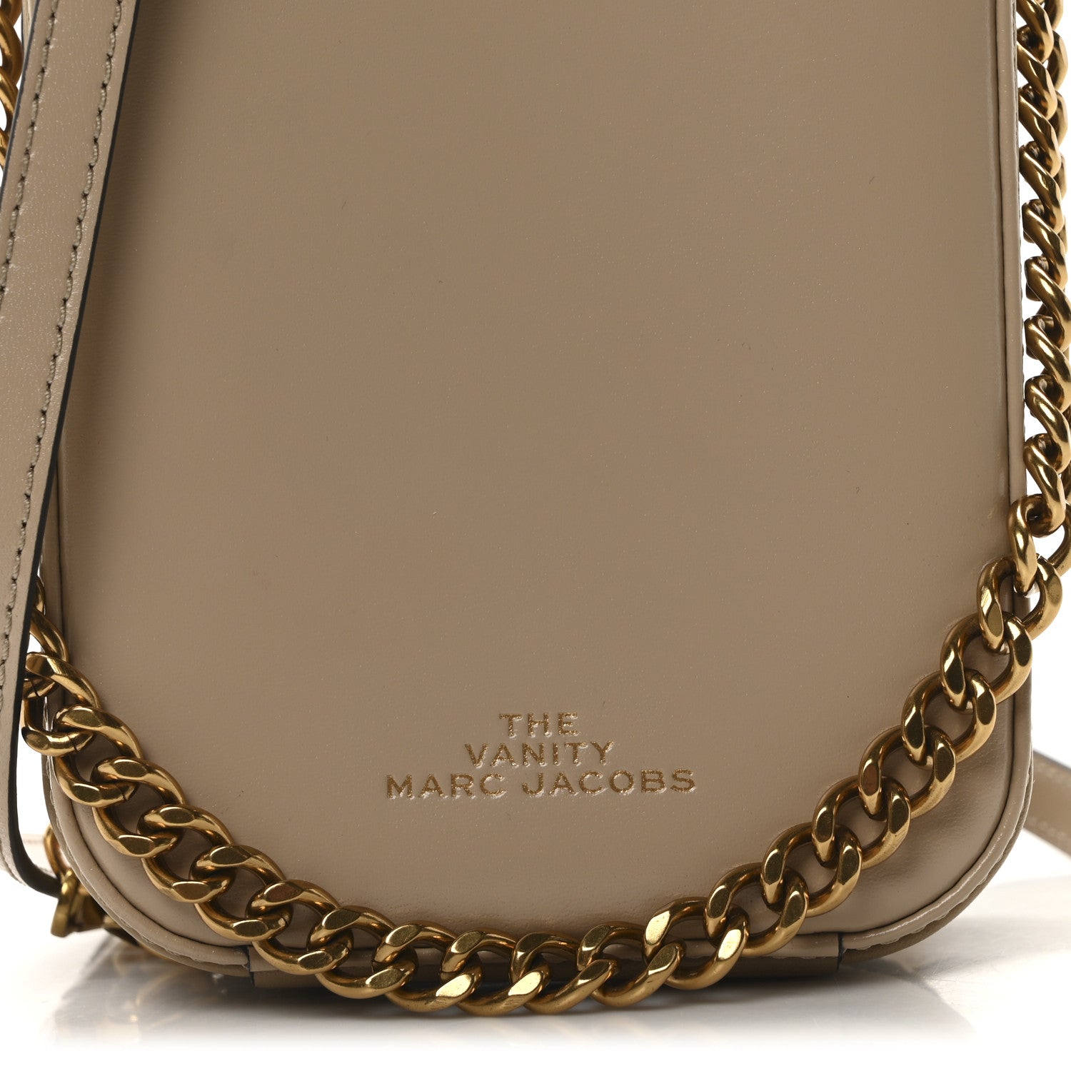Marc Jacobs Smooth Calfskin The Vanity Crossbody Bag Beige 7 of 9