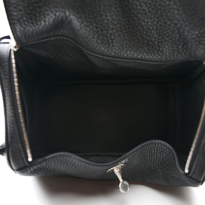 Hermes Taurillon Clemence Lindy 26 Black 5 of 10