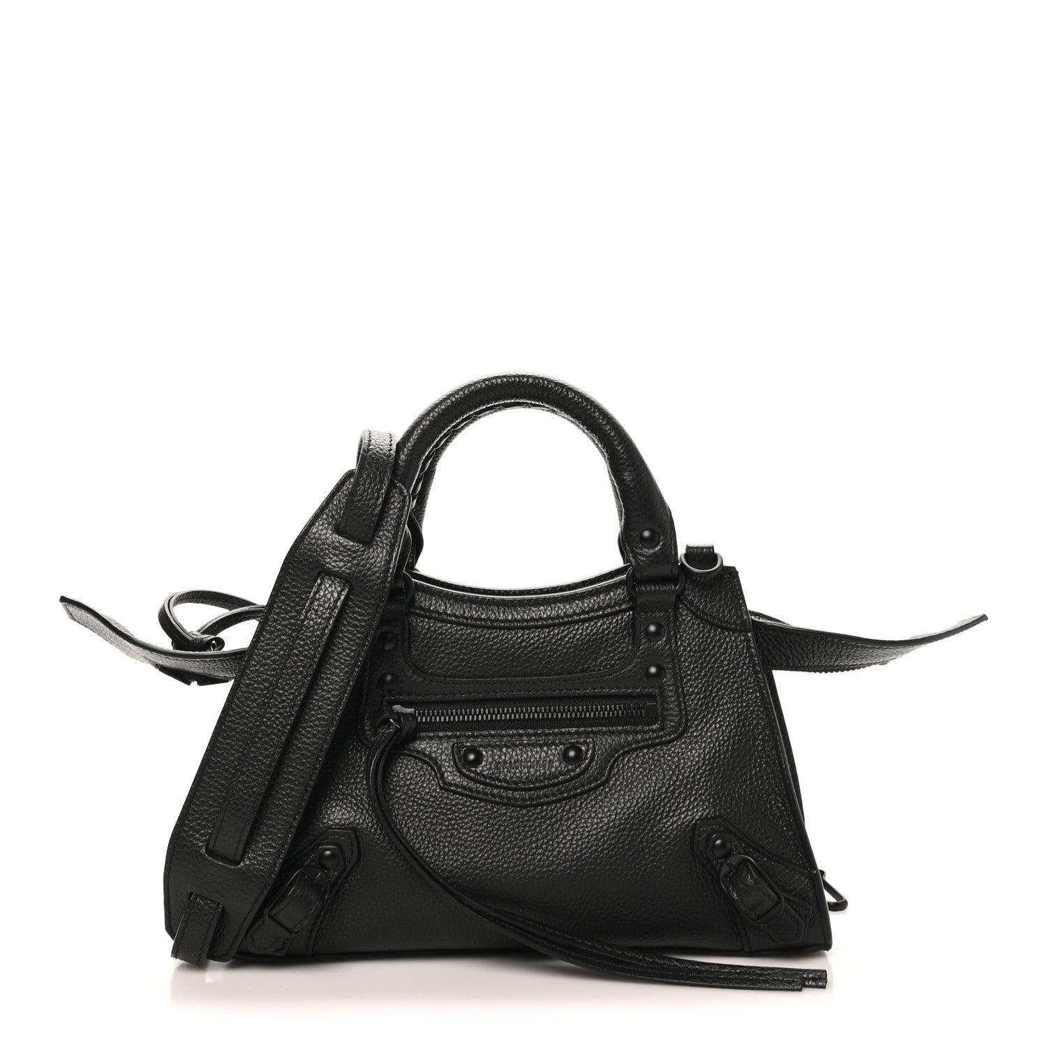 Balenciaga Grained Calfskin Neo Classic Black Hardware Nano City Crossbody Black 1 of 9