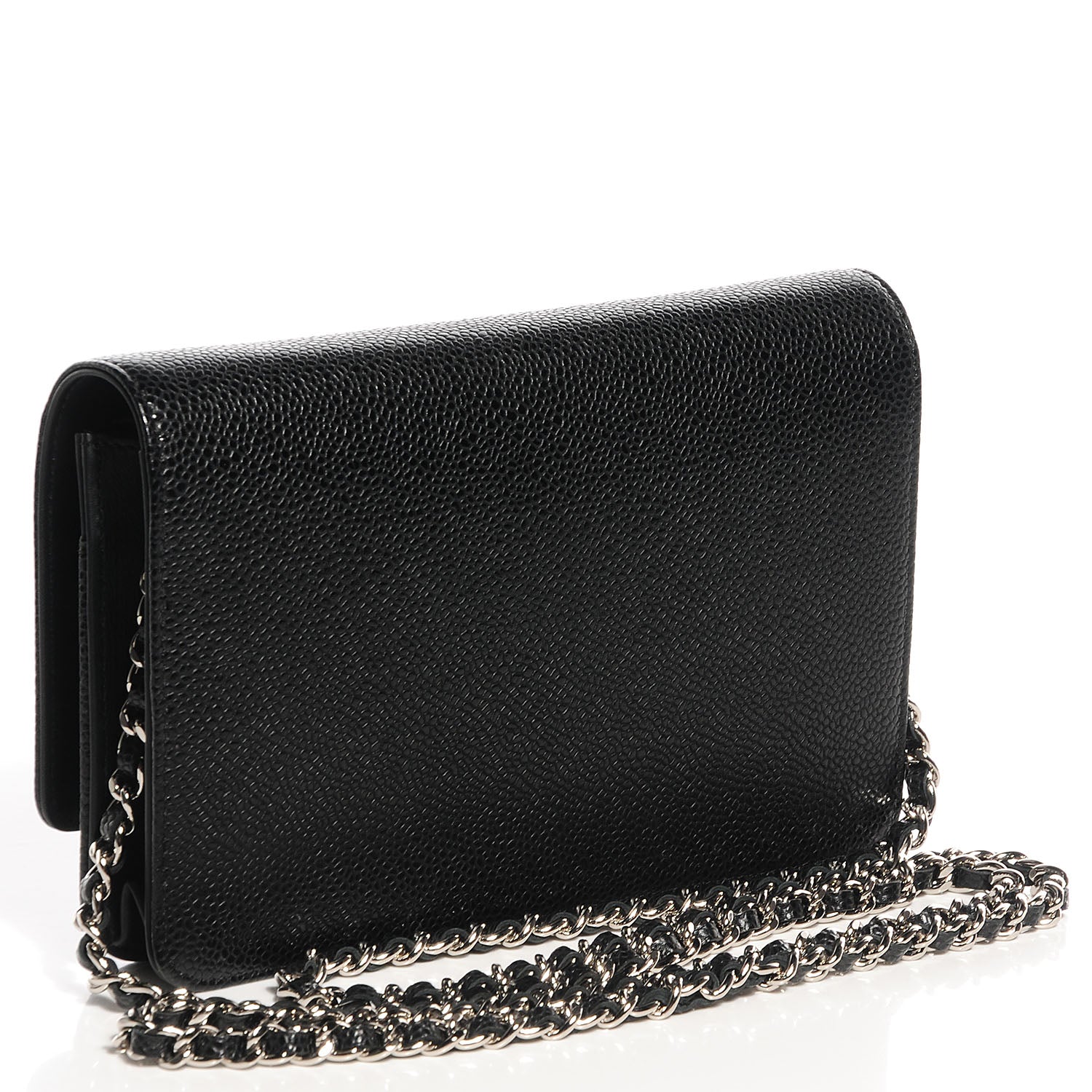 Chanel Caviar Timeless CC Wallet on Chain WOC Black 3 of 9