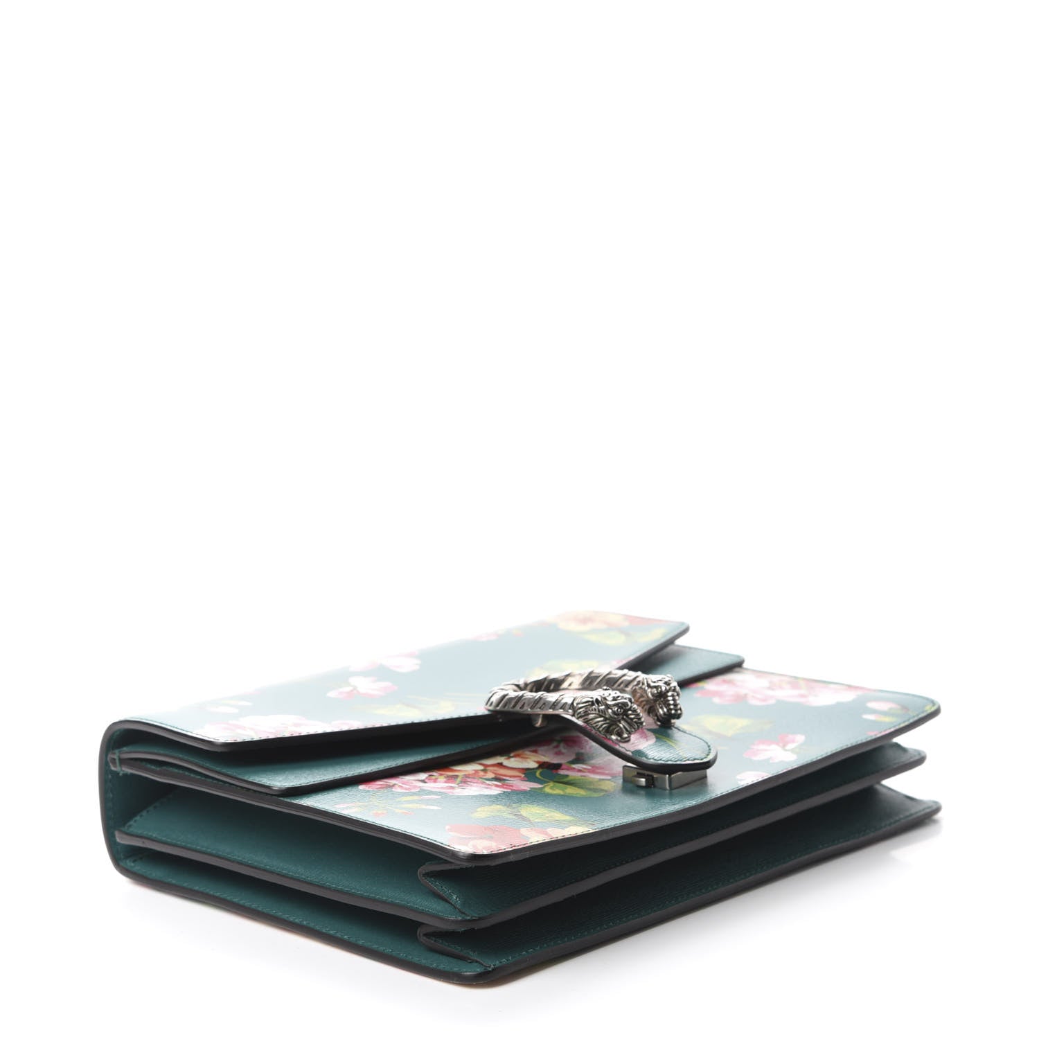 Gucci Calfskin Blooms Print Medium Dionysus Shoulder Bag Bright Emerald Multicolor 4 of 10