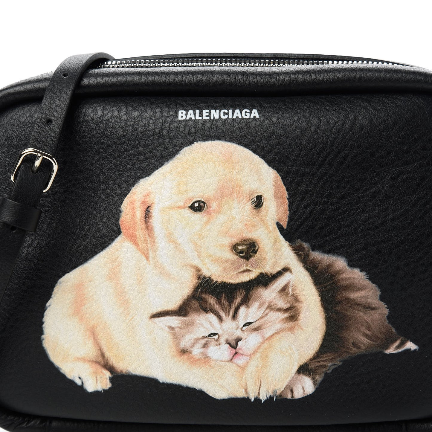 Calfskin Puppy And Kitten S Everyday Camera Bag Black