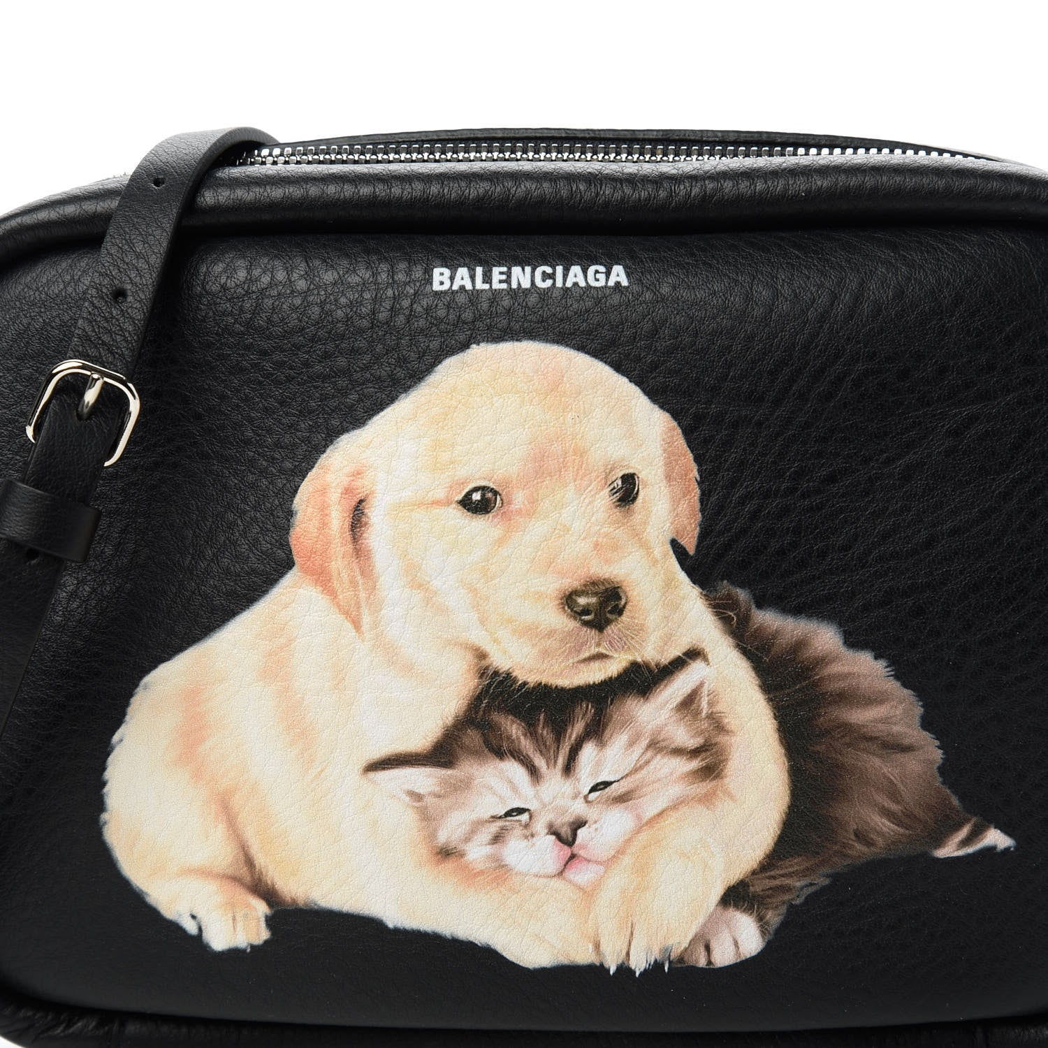 Balenciaga Calfskin Puppy And Kitten S Everyday Camera Bag Black 9 of 9