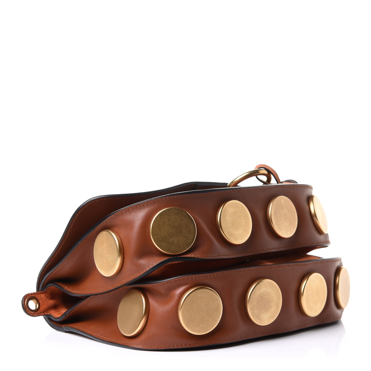 Chloe Suede Smooth Calfskin Kurtis Shoulder Bag Classic Tobacco 3 of 9
