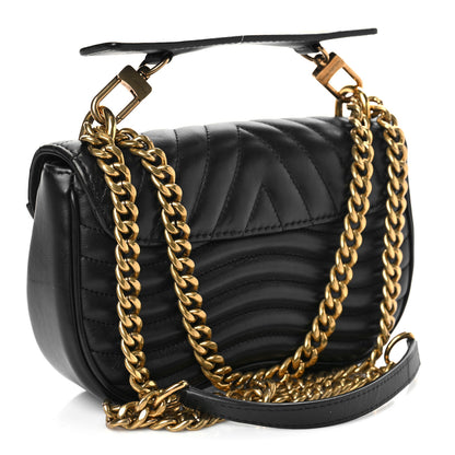 Louis Vuitton Calfskin New Wave Chain MM Black 3 of 10