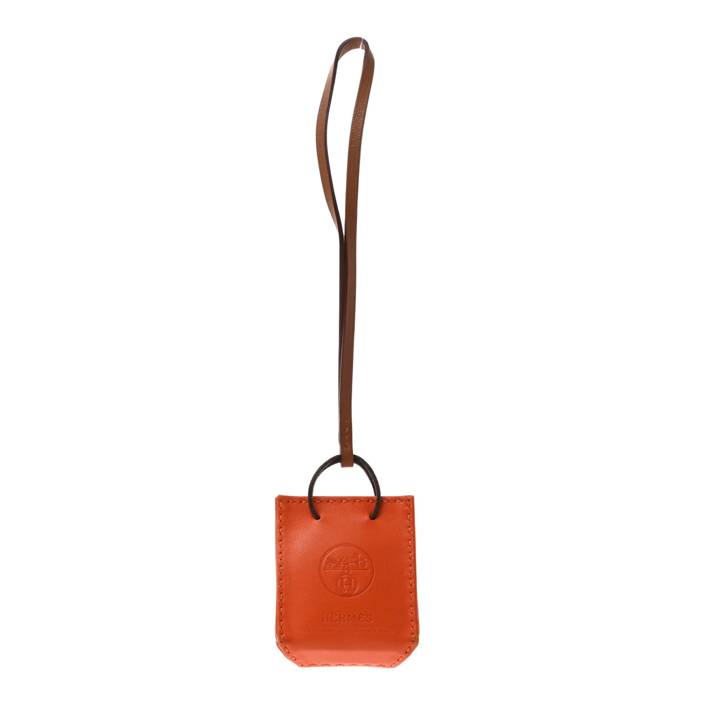 Milo Lambskin Swift Shopping Bag Charm Feu Gold
