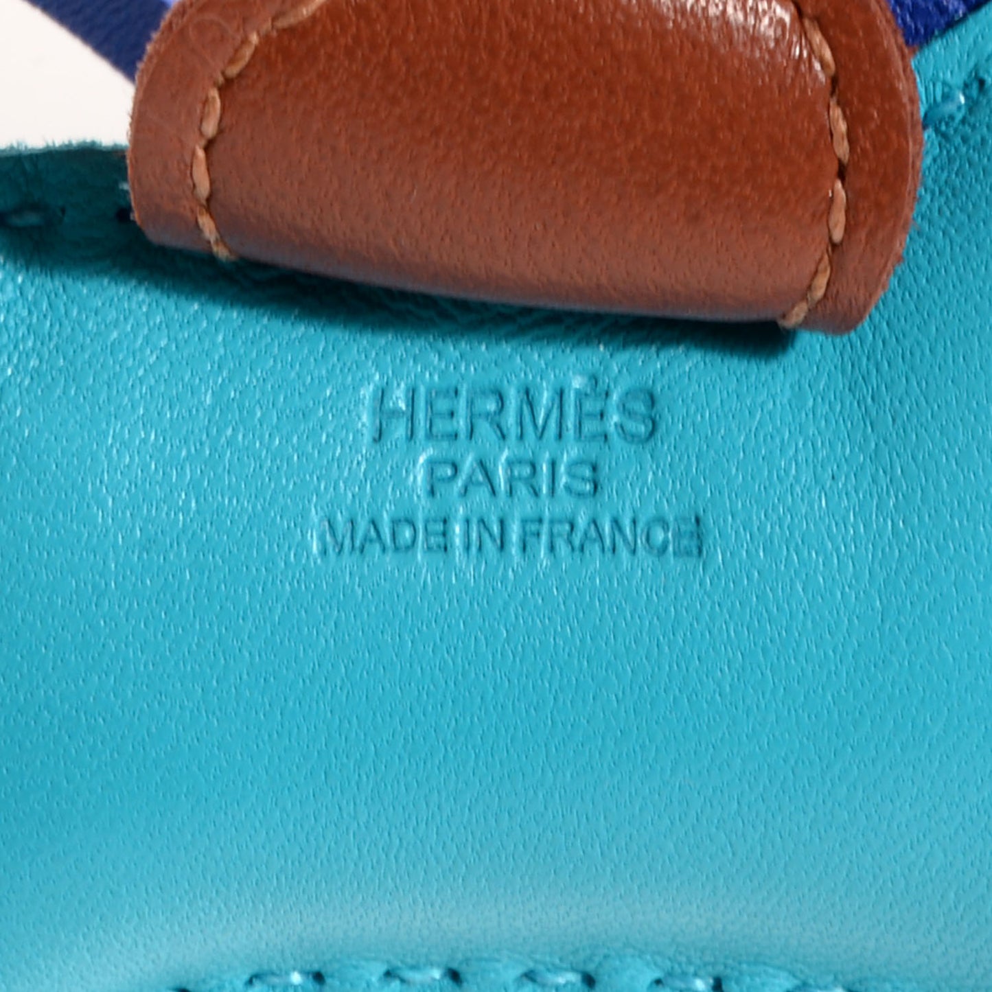 Milo Lambskin Grigri Rodeo Horse Bag Charm PM Bleu Azteque Bleu Electrique Fauve